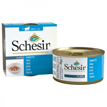 Schesir Tuna ТУНЕЦ в желе влажный корм консервы для кошек 85 г (750013)